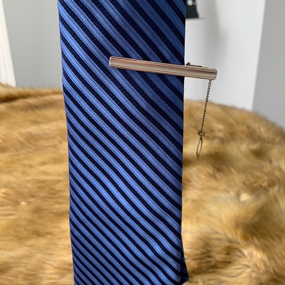 NEW Italian silk tie & clip - Picture 5 of 5